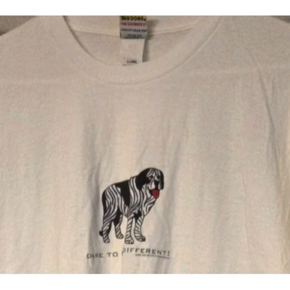 Big Dog Santa‎ Barbara "Dare To Be Different" White XL T-Shirt One of a Kind!!!